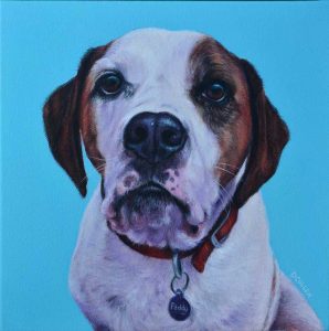 Beagle X dog portrait painting