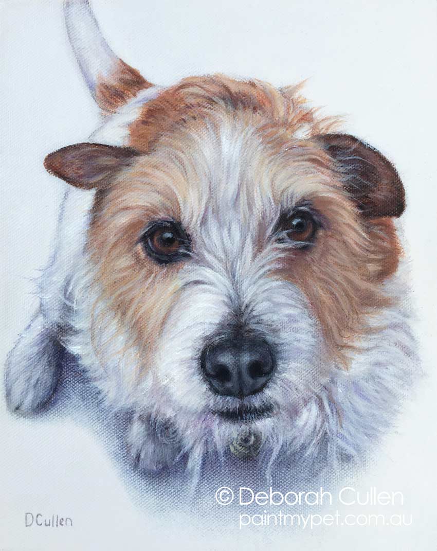 Dog painting of a Jack Russell