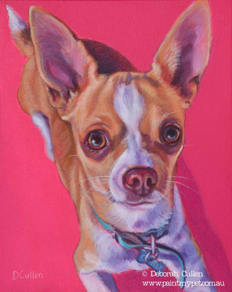 Chihuahua dog painting