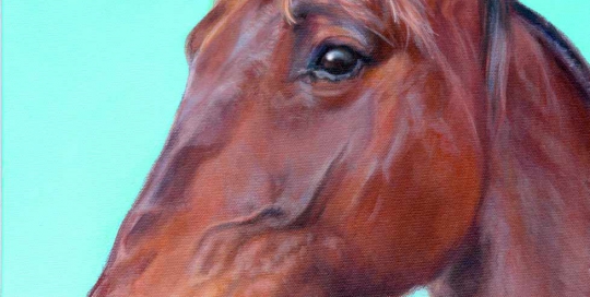 Bay Horse painting