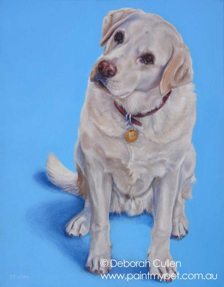 Golden Labrador painting