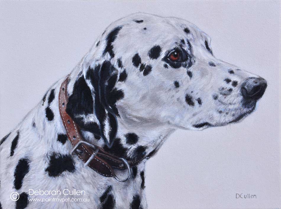 Dog Painting of a Dalmatian Dog
