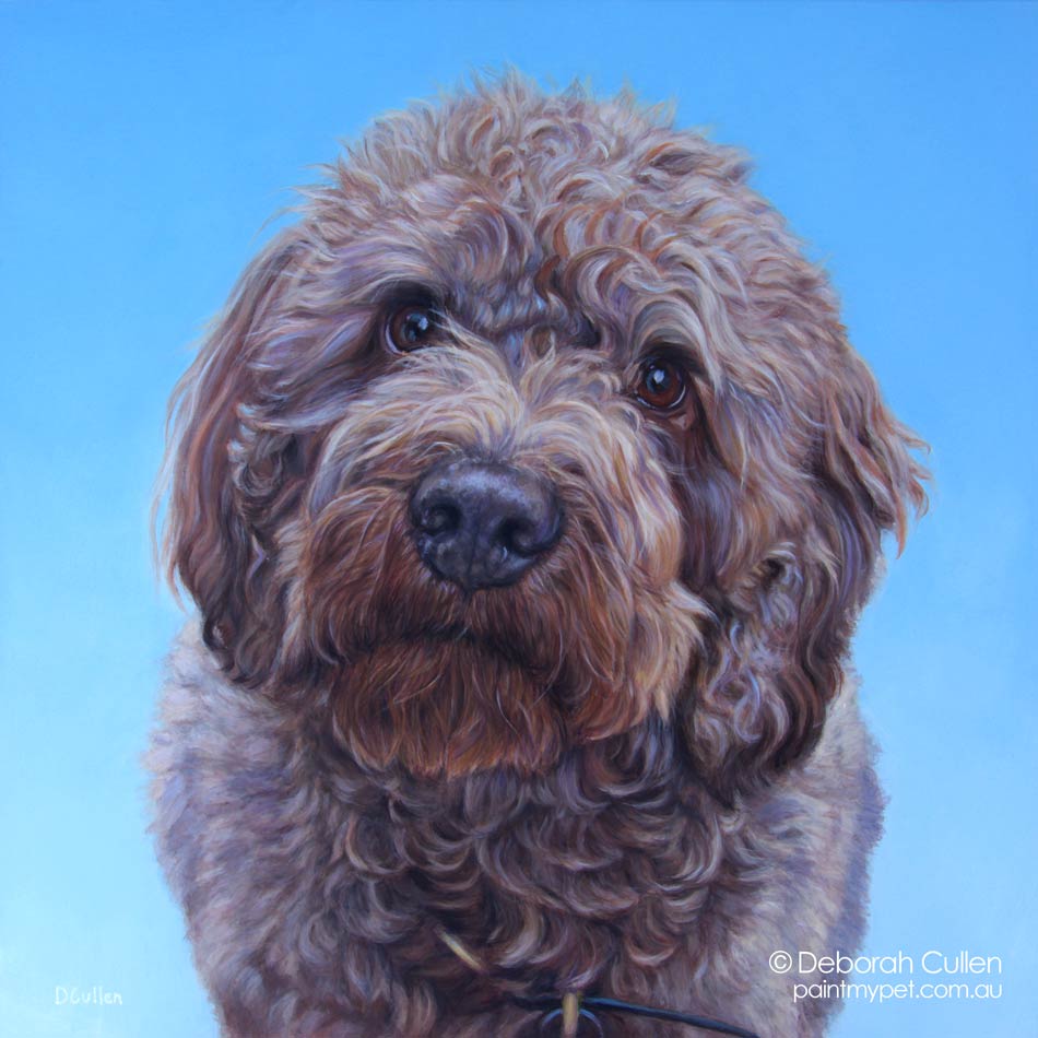 Labradoodle painting
